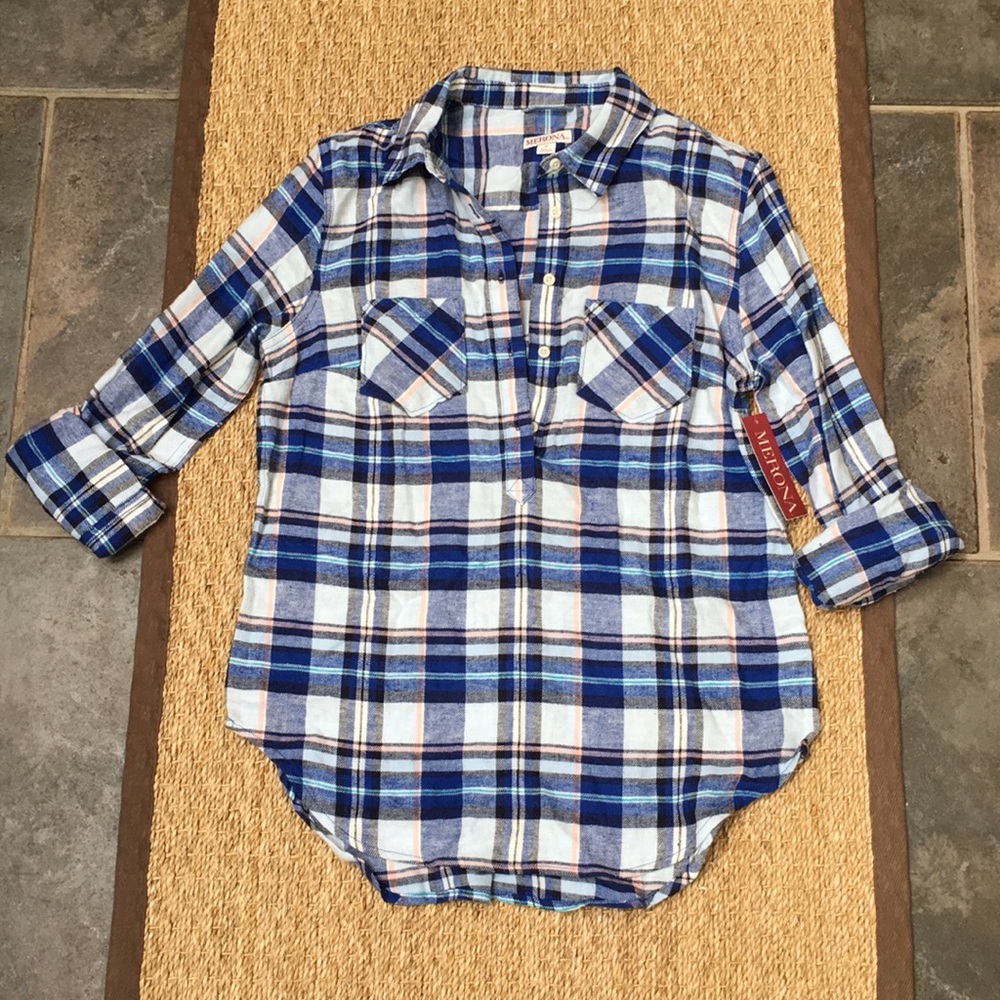 Blue toned flannel.